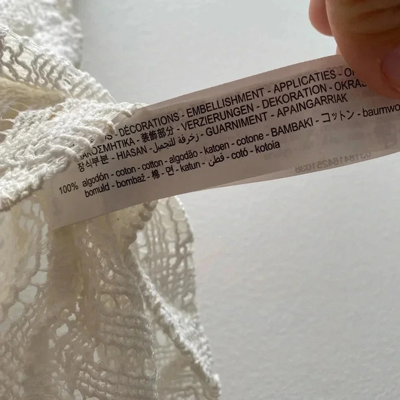 ZARA - Off White Cotton Crochet Knit Doily Lace Tank - Picture 6 of 6